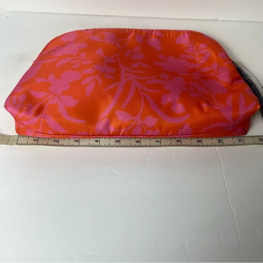 Talbots New With Tags Pink and orange Floral Cosmetic Bag